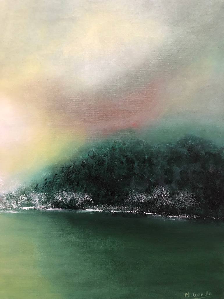 Original Abstract Expressionism Landscape Painting by Mercedes Gordo