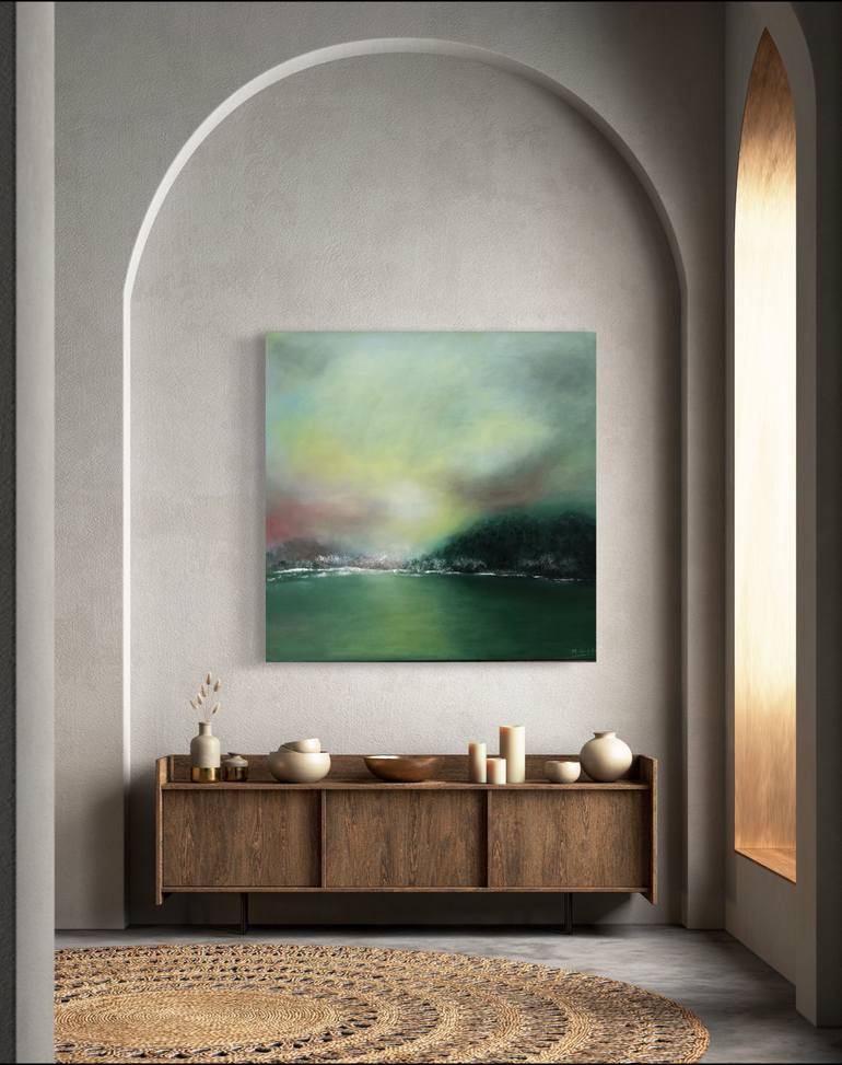 Original Abstract Expressionism Landscape Painting by Mercedes Gordo