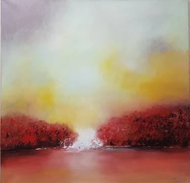 Original Abstract Expressionism Landscape Painting by Mercedes Gordo