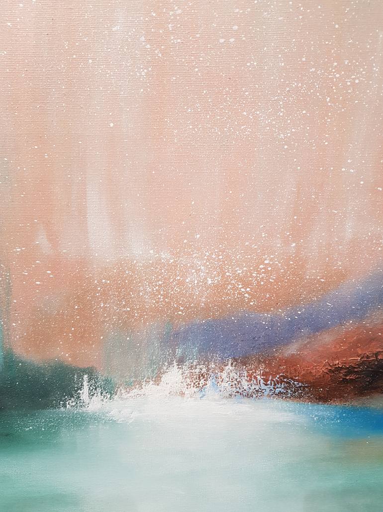 Original Art Deco Landscape Painting by Mercedes Gordo