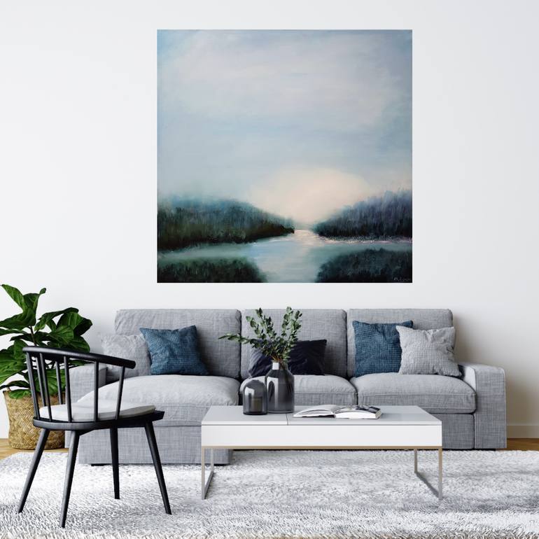 Original Abstract Landscape Painting by Mercedes Gordo
