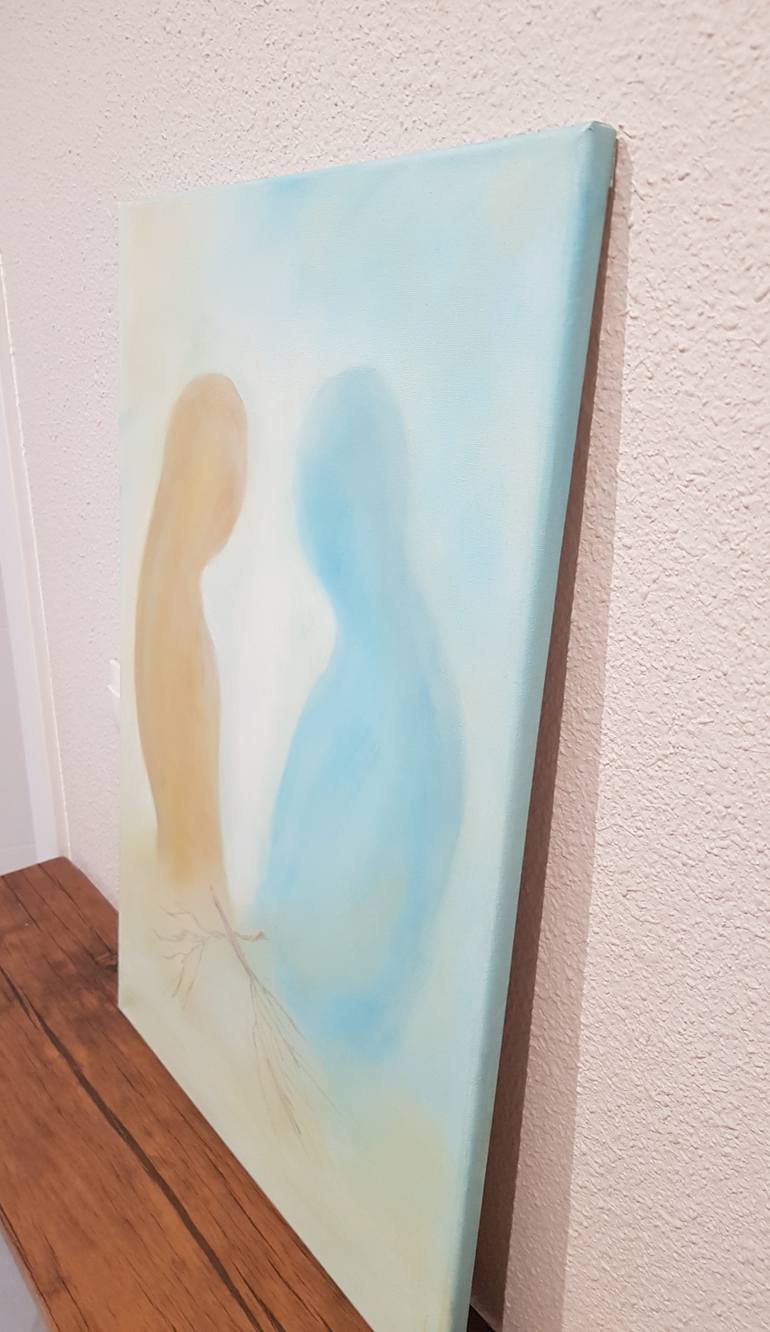 Original Abstract Expressionism Love Painting by Mercedes Gordo