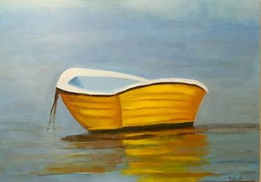 Original Figurative Boat Paintings by Mercedes Gordo