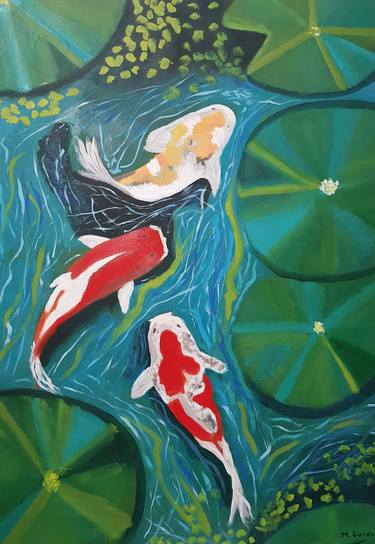 Print of Fish Paintings by Mercedes Gordo