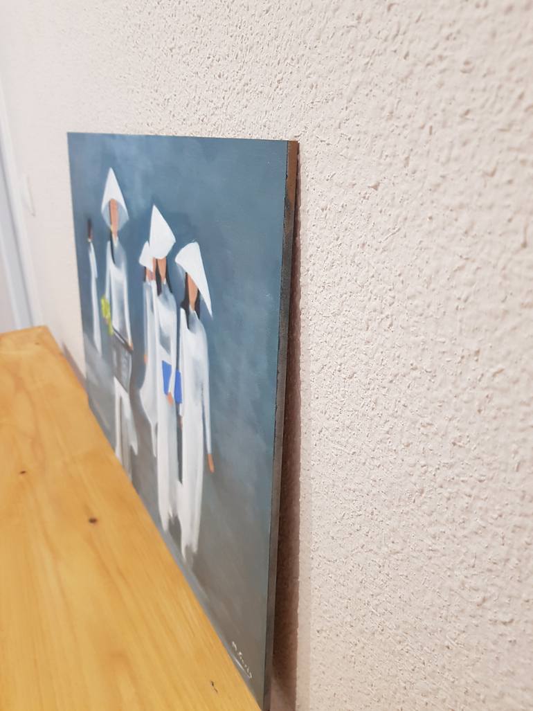 Original Art Deco People Painting by Mercedes Gordo