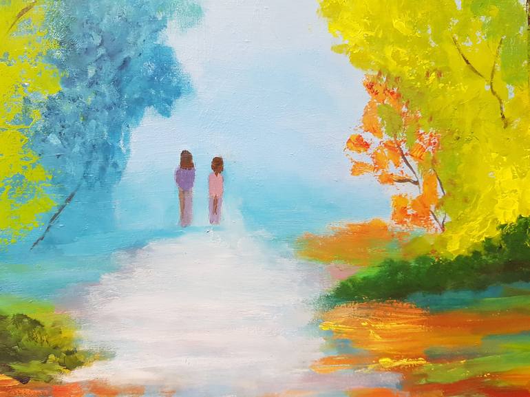 Original Figurative Landscape Painting by Mercedes Gordo