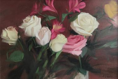 Original Impressionism Floral Paintings by Andrey Balychev