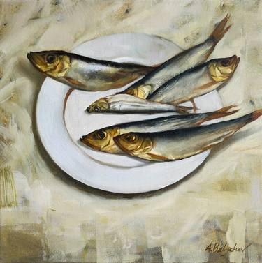 Original Fine Art Fish Painting by Andrey Balychev