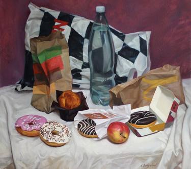 Original Fine Art Food & Drink Painting by Andrey Balychev