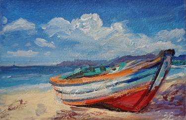 Print of Realism Boat Paintings by Kateryna Zavadska