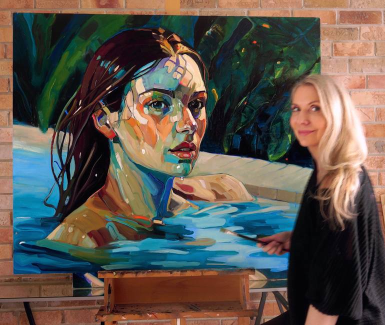 Original Contemporary People Painting by Anna Bocek