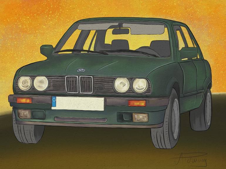 Bmw 0 Digital Drawing New Media By Andreea Petria Saatchi Art