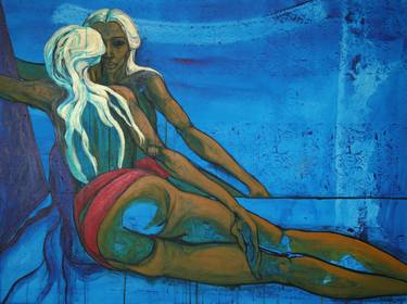 Original Figurative Political Paintings by Ildiko Kalapacs