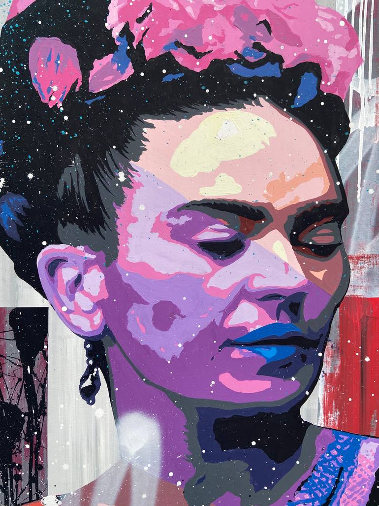 Original Abstract Pop Culture/Celebrity Painting by Gabriel Moskolis