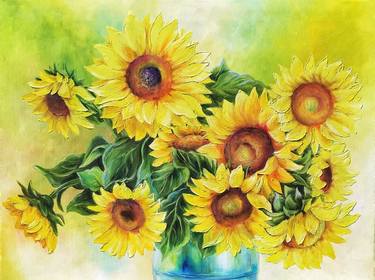 Original Floral Paintings by Tanya Churey Art