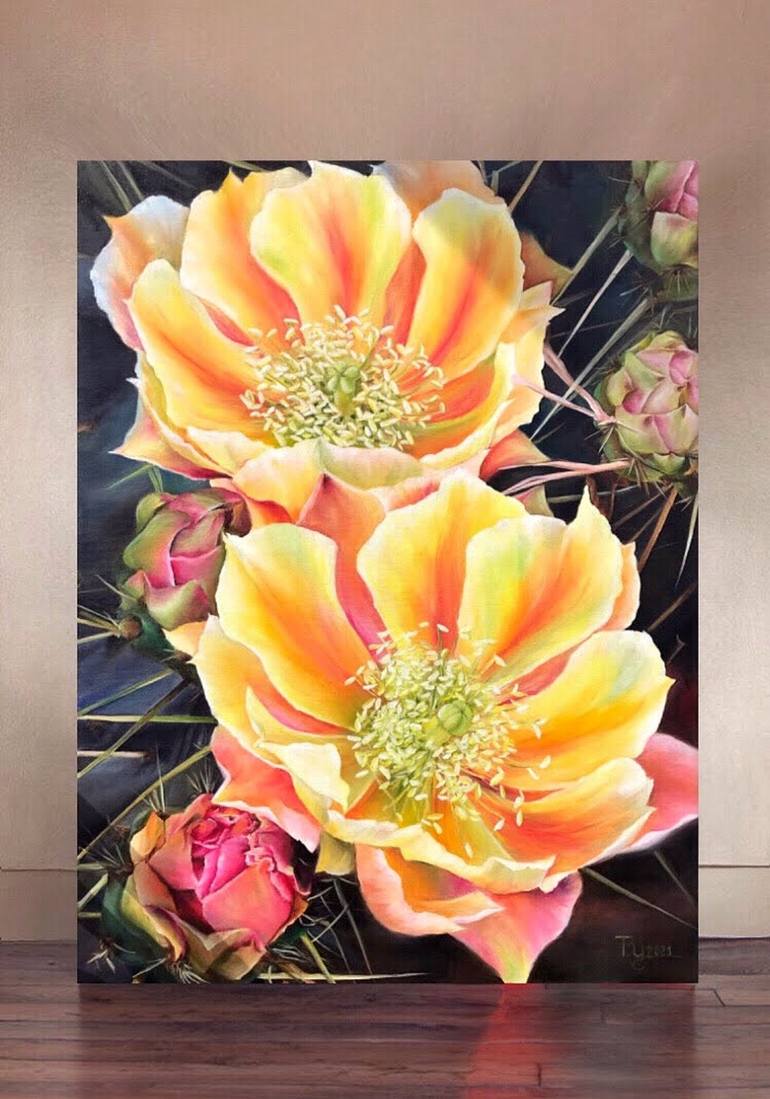 How to Paint Flowers on a Large Canvas Step by Step For Beginners