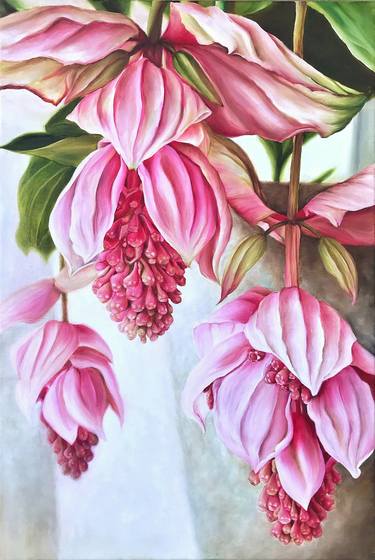 Print of Realism Floral Paintings by Tanya Churey Art