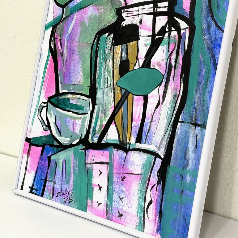 Original Abstract Still Life Painting by Oleksiy Zhukov