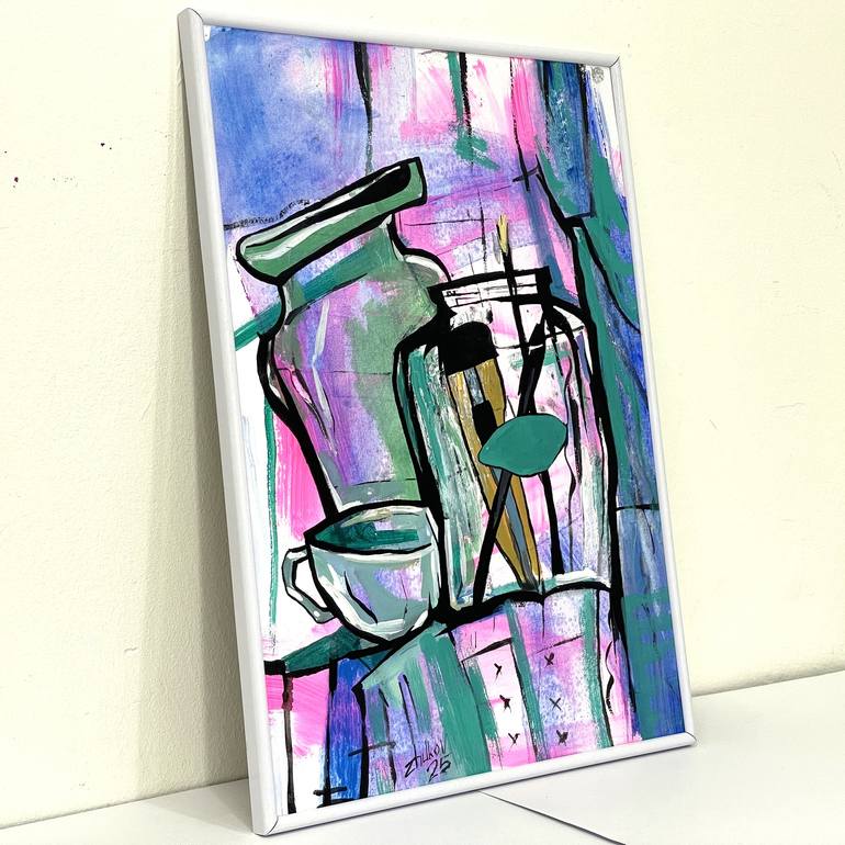 Original Abstract Still Life Painting by Oleksiy Zhukov