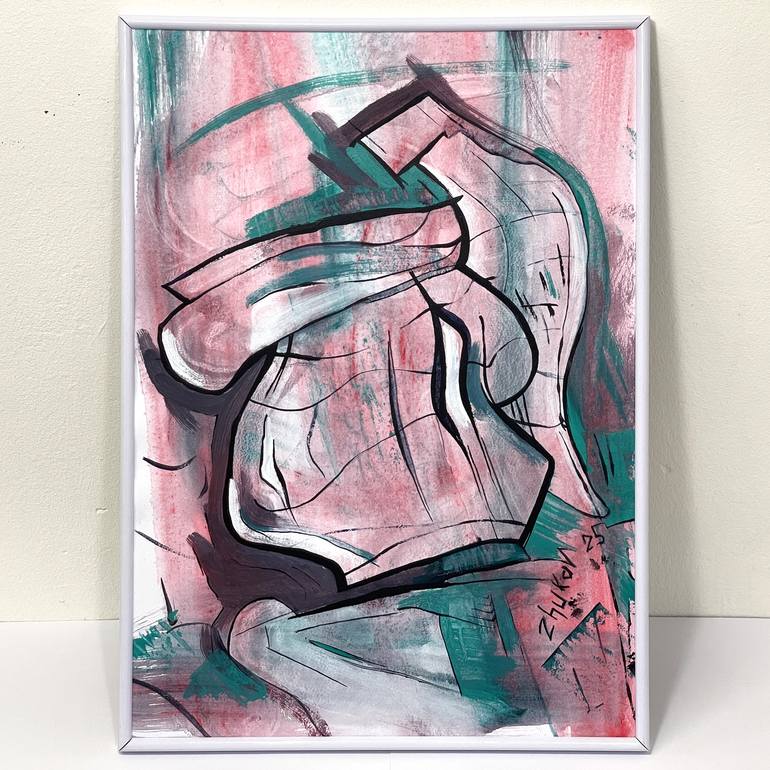 Original Abstract Still Life Painting by Oleksiy Zhukov