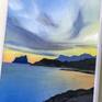 Painting Sunset over Moraira Bay by Oleksiy Zhukov