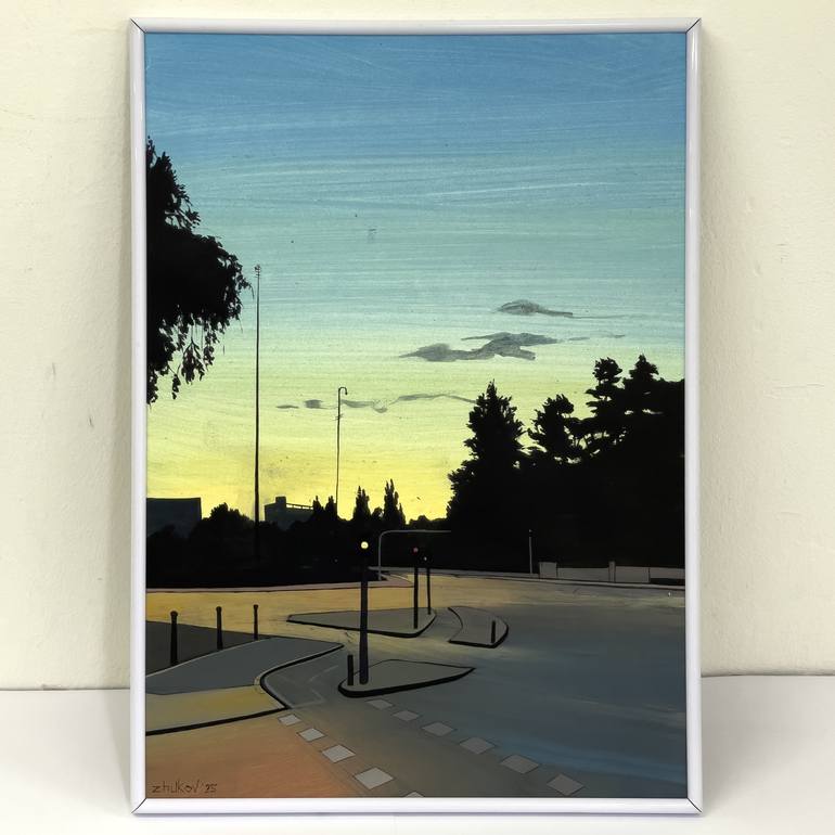 Original Contemporary Sunset Painting by Oleksiy Zhukov