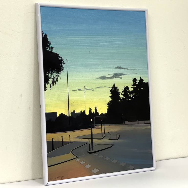 Original Contemporary Sunset Painting by Oleksiy Zhukov