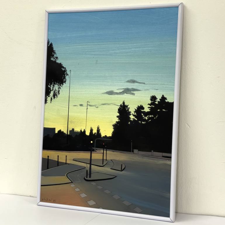 Original Contemporary Sunset Painting by Oleksiy Zhukov