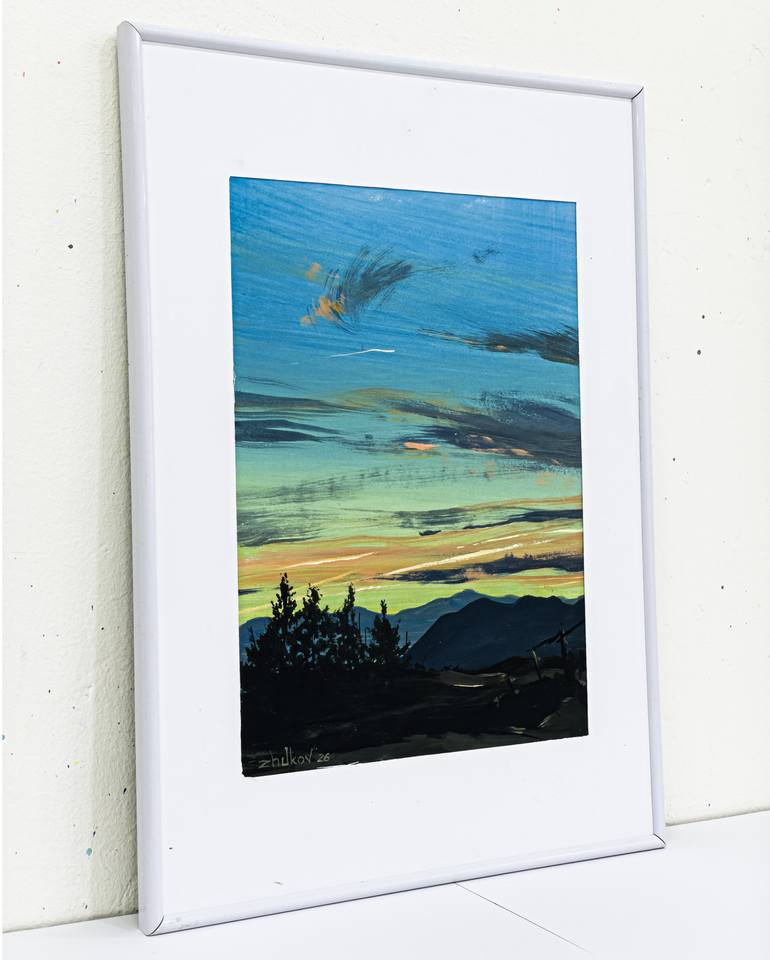 Original Contemporary Sunset Painting by Oleksiy Zhukov