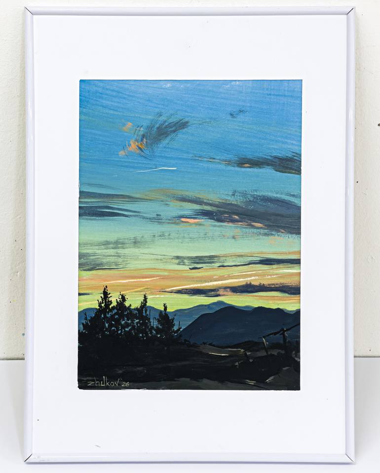 Original Contemporary Sunset Painting by Oleksiy Zhukov