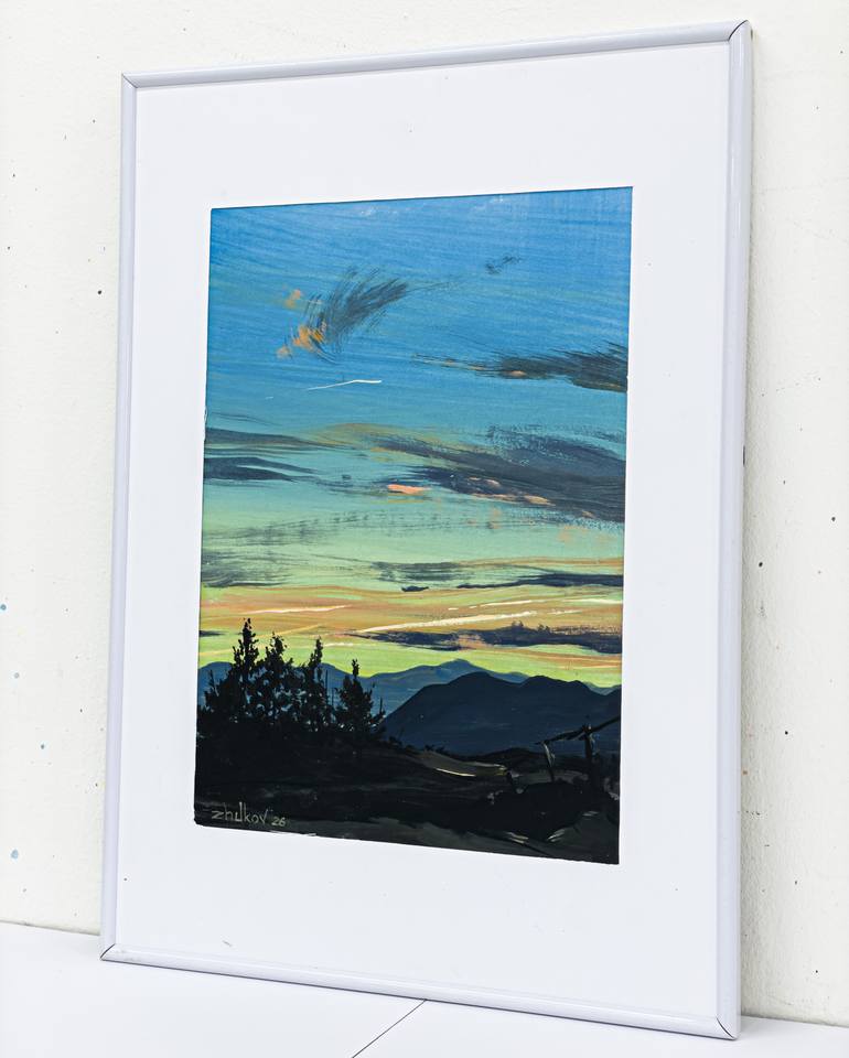 Original Contemporary Sunset Painting by Oleksiy Zhukov