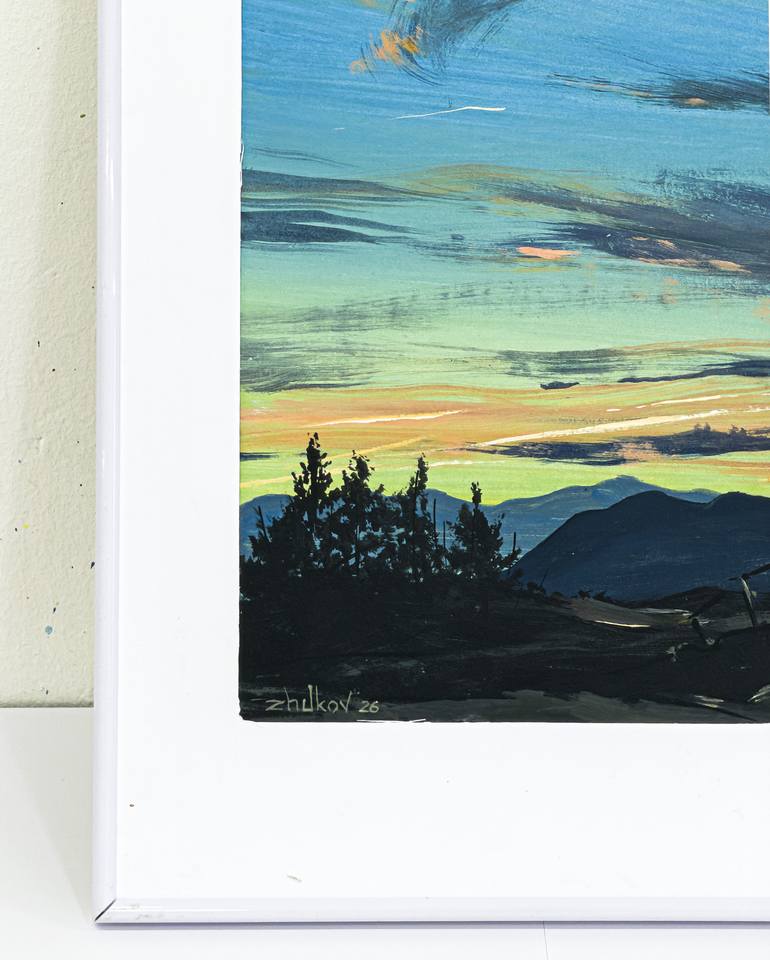 Original Contemporary Sunset Painting by Oleksiy Zhukov
