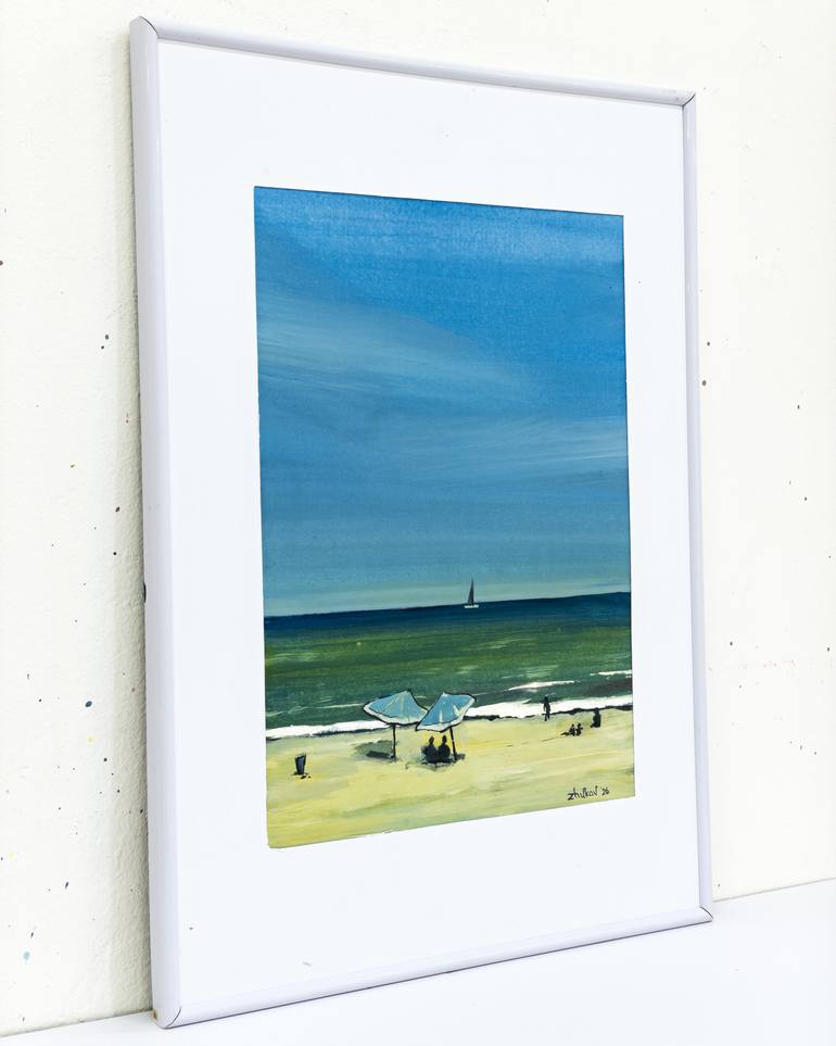 Original Contemporary Beach Painting by Oleksiy Zhukov