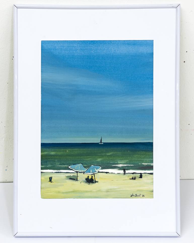 Original Contemporary Beach Painting by Oleksiy Zhukov