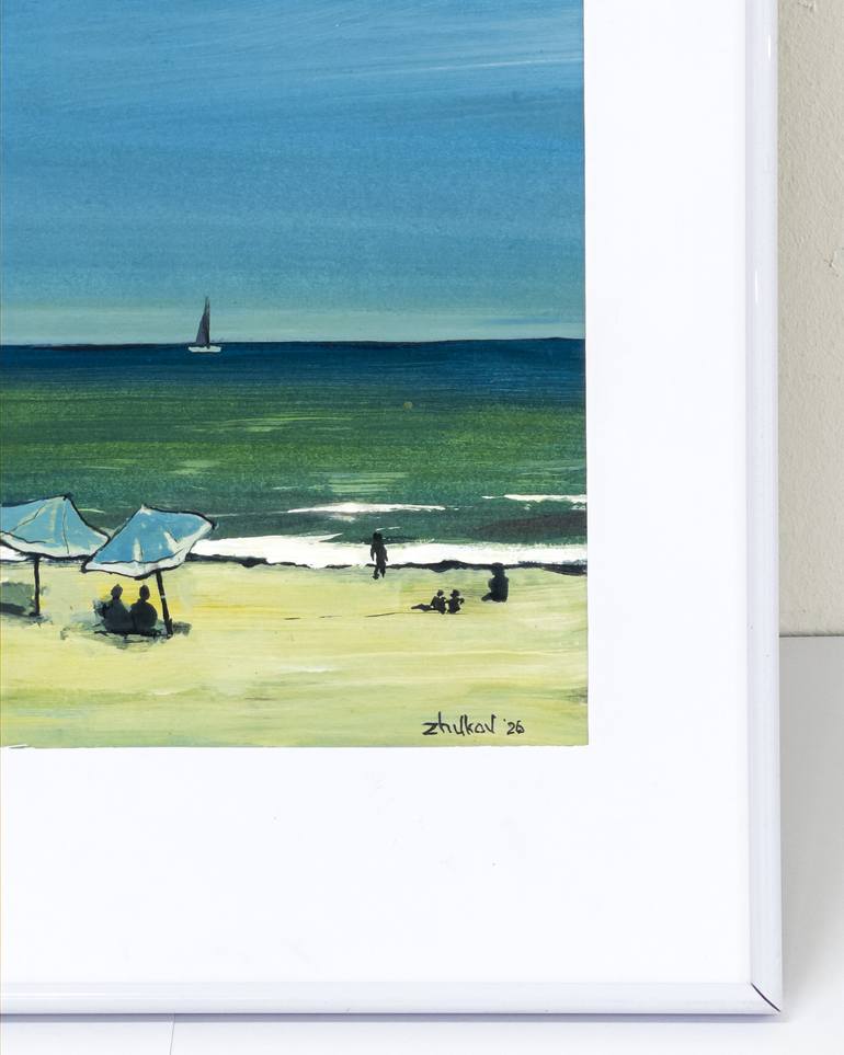 Original Contemporary Beach Painting by Oleksiy Zhukov