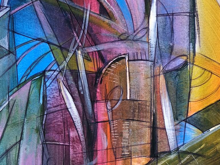 Original Abstract Expressionism Abstract Painting by Oleksiy Zhukov