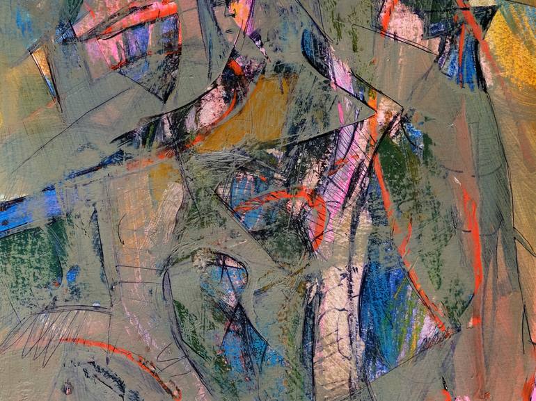 Original Abstract Expressionism Abstract Painting by Oleksiy Zhukov