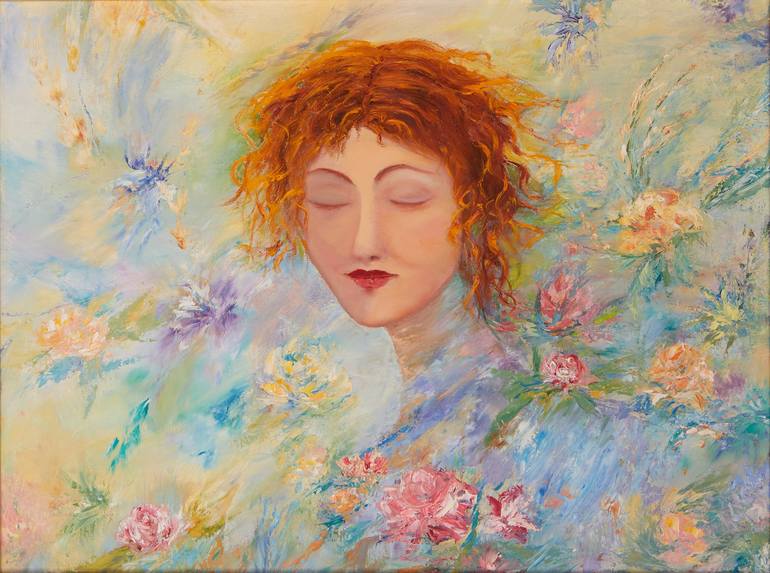 Lady-Garden Painting by Liudmila Tarasova | Saatchi Art