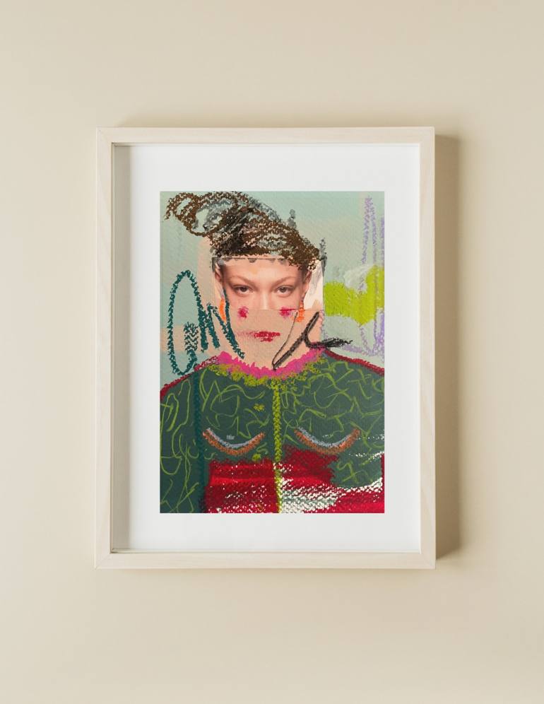 Original Portrait Collage by SANIYE OZBEK