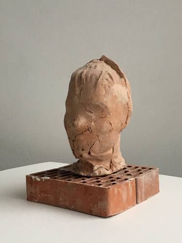 Original Expressionism Portrait Sculpture by Dimitar Nikolov