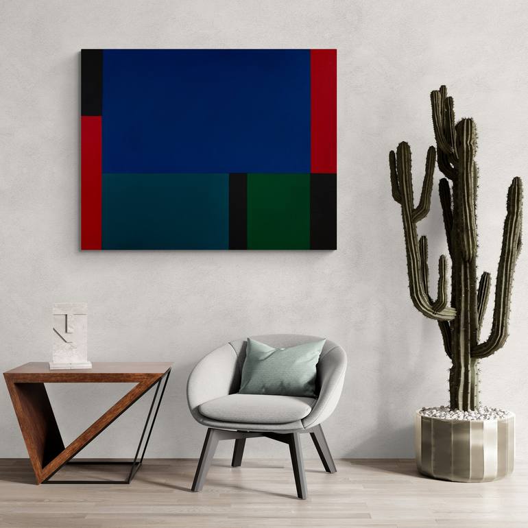 Original Minimalism Abstract Painting by Klaus Hoffmann