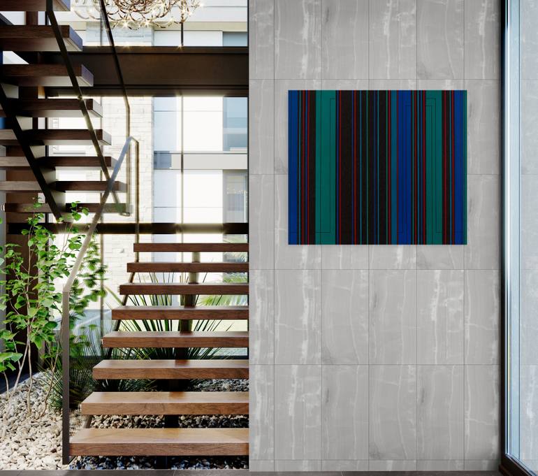 Original Geometric Abstract Painting by Hoffmann Gallery