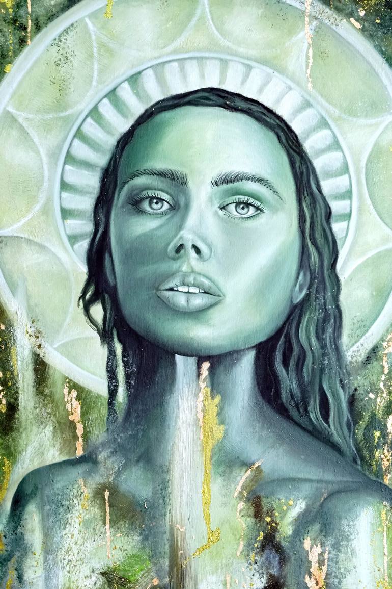 Original Surrealism Portrait Painting by Angelica Manzo