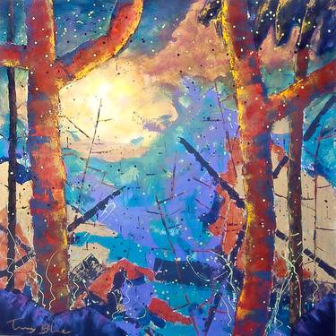 Original Abstract Expressionism Landscape Paintings by Tony Blue
