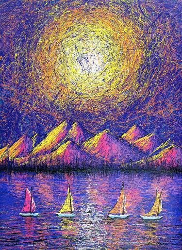 Print of Expressionism Boat Paintings by ArtGuru Official