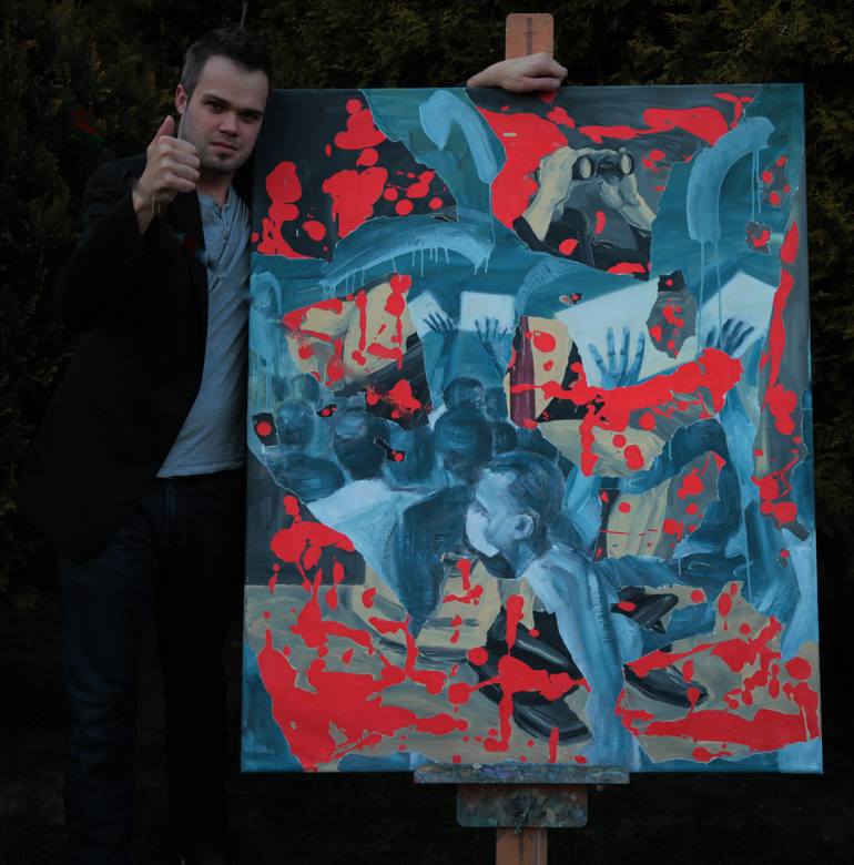 Original Abstract Politics Painting by Roman Durcek
