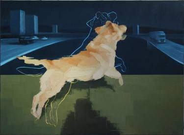 Print of Dogs Paintings by Roman Durcek
