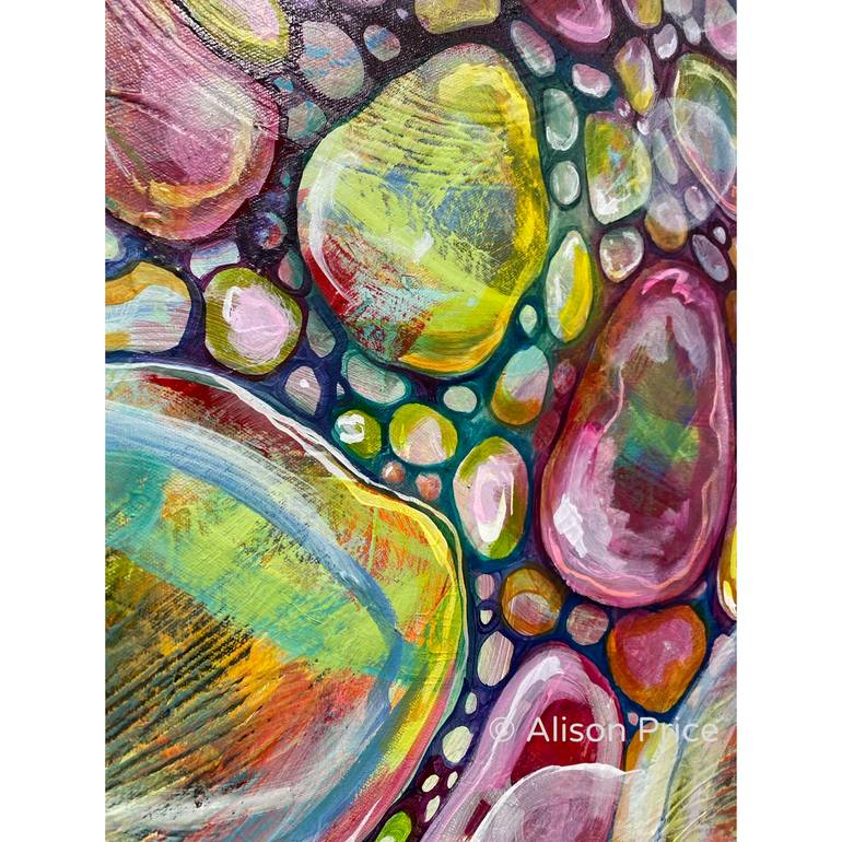 Original Abstract Beach Painting by Alison Price