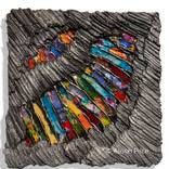 Night on the Seine  - Purely Textural Map Points series by Alison Price