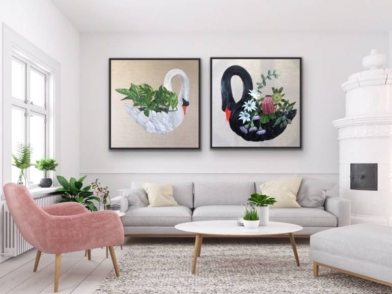 Original Conceptual Floral Painting by sigrid patterson